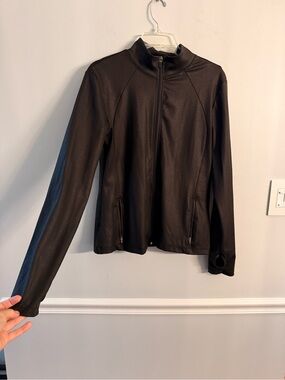 Women’s Black Zip-Front Lightweight Jacket